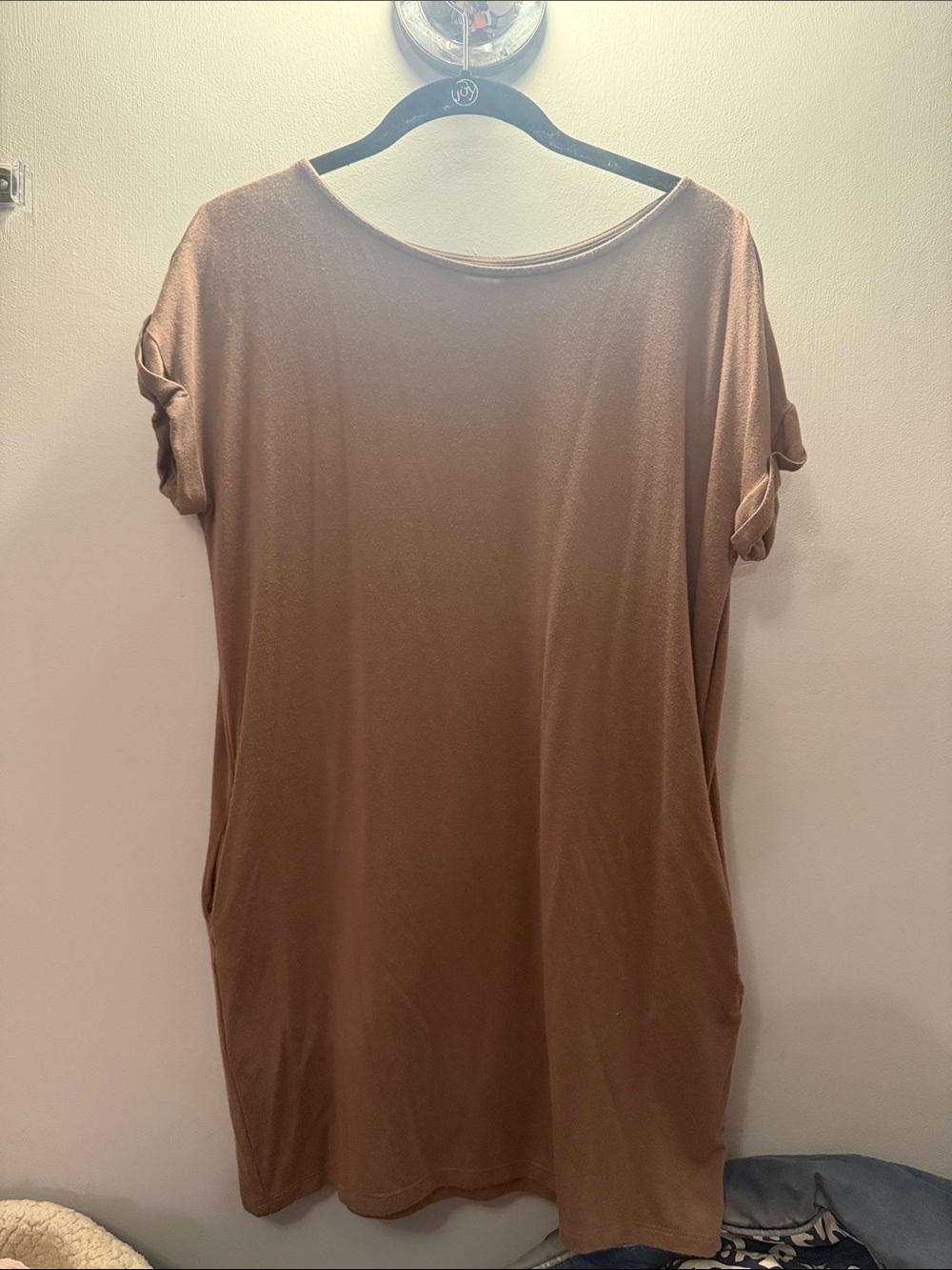 Classic Women’s Short-Sleeve T-shirt dress in Brown